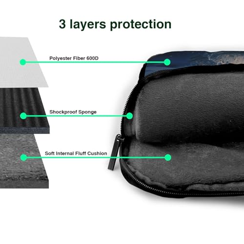 Bolso portátil impermeable para laptop 15.6 pulgadas negro miniatura 5