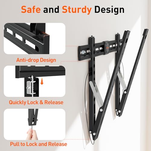 Elived Ultra Slim Tilt Tv Wall Mount For Most 37-80 Inch Tvs, 0.8 Inch Low Profile Tv Mount thumb #3