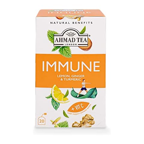 Ahmad Tea Lemon, Ginger & Turmeric "Immune" Infusion - 20 Teabags Cover