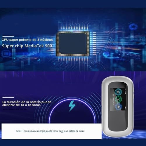 Hotspot Móvil 5G WiFi6 LTE, Enrutador 5G con Ranura para Tarjeta SIM, Módem de Cobertura Internacional, Dispositivos de Internet Portátiles para Viajes, 16 Usuarios, Pantalla a