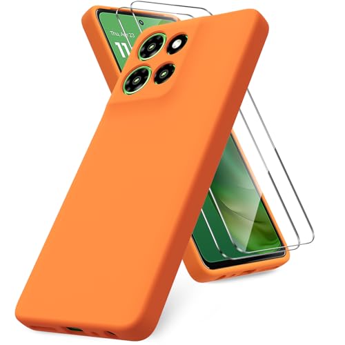Coque Moto G Power 5G 2025 antichoc silicone orange Vansdon 2x