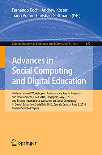 Buy Advances in Social Computing and Digital Education — BookShops.in