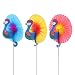 Produktbild BELLE VOUS Cocktailspieße Pfau (75 Stück) - 3 Farben Pfau Cocktail Sticks 15,3cm - Party Deko Stäbchen - Pfauen Holz Spiesse für Torten Dekoration, Cupcakes, Cocktails, Obst, Hochzeit, Party Deko