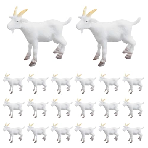 Mini figuras de ovejas e ibasenice figuras de cabras en miniatura de plástico para diorama