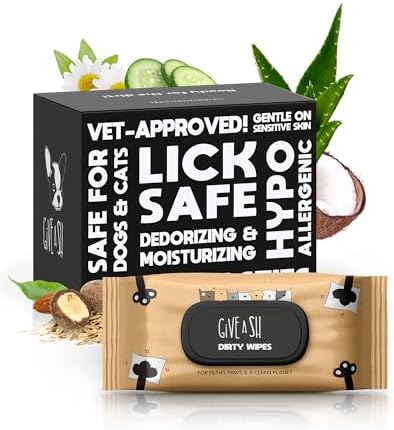 Lick-Safe Daily Pet Wipes for Dogs & Cats - Vet-Approved & Hypoal...