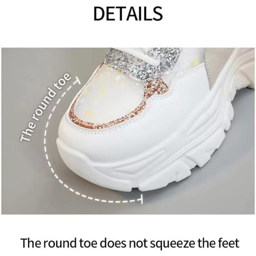Chunky Sneakers for Women Walking Shoes with a 3.5-Inch Thick Sole - Breathable Mesh Walking Shoes4