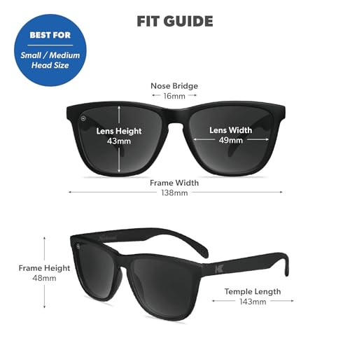 Knockaround Classics Polarized Sunglasses — Black Round, Smoke Lens — view 4