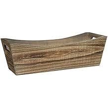 Classic Home & Garden Wood Window Box - Handled Buffalo Brown