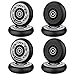 AOWISH Inline Skate Wheels 85A Outdoor Asphalt Formula Roller Blades Replacement Wheels Indoor Roller Blades Wheels with Bearings ABEC-9 & Floating Spacers (8-Pack) (Black, 80mm)