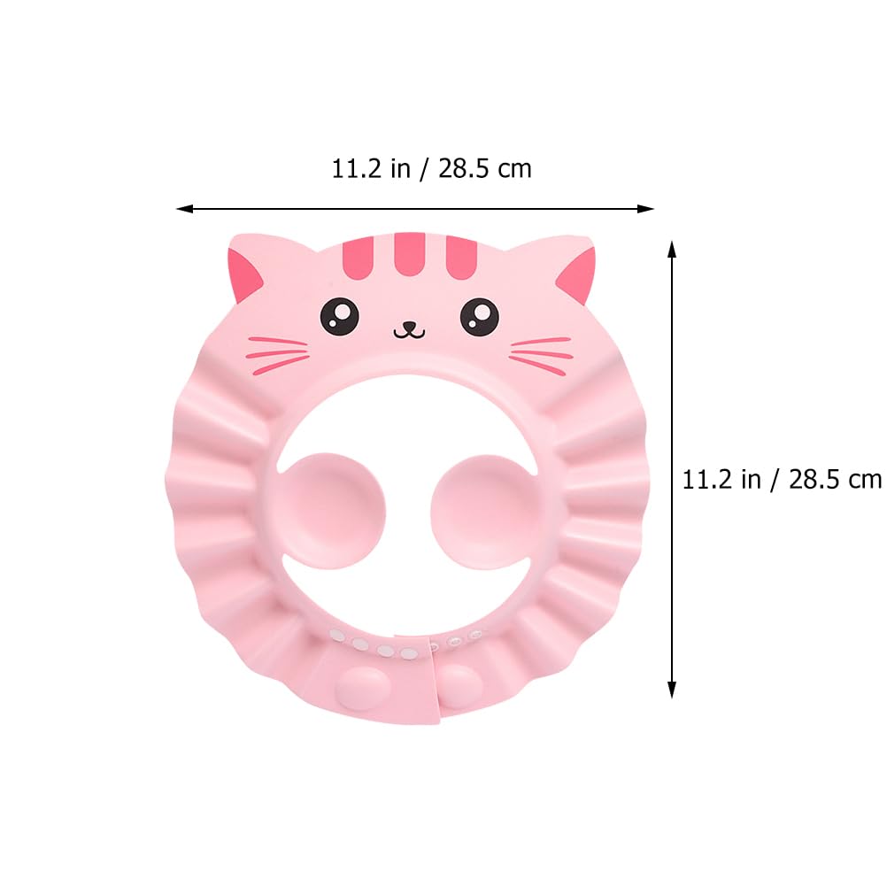 Totority Baby Shower Cap Waterproof Infant Shampoo Hat with Ear Protection Adjustable Bath Visor for Hair Washing Cartoon Bathing Cap for Toddlers 11.22 in 2 Pack
