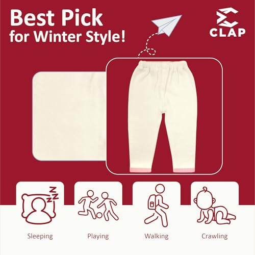 Image of CLAP Baby Girl Acrylic Woolen Legging Winter Pants Set of 2