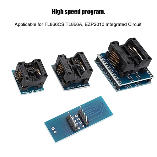 Kit de enchufes adaptadores de programador de 9 piezas para pruebas y clonación de memorias IC 4