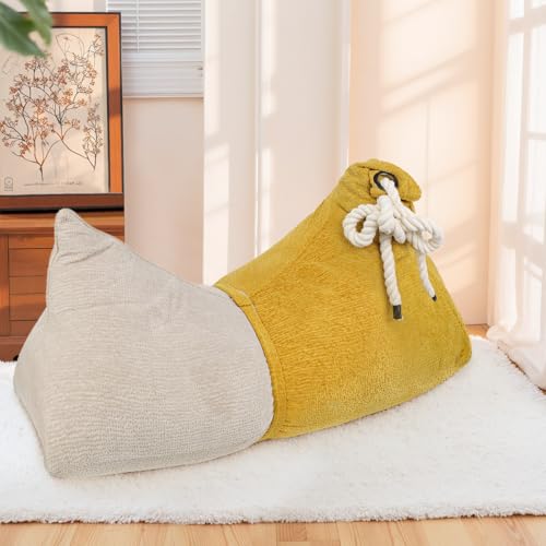 LELEFIDO Puff Salon 130x60x80 cm – Puff Suave y Cómodo con Funda Removible – Puff para Adultos Ideal para Salón, Dormitorio o Sala de Estar