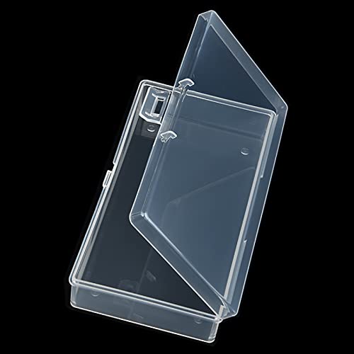 Image of 12 Pack Rectangular Clear Plastic Storage Containers | 5.7 x 2.95 x 1.18 inch, Hinged Lid, For Beads and Small Craft Items