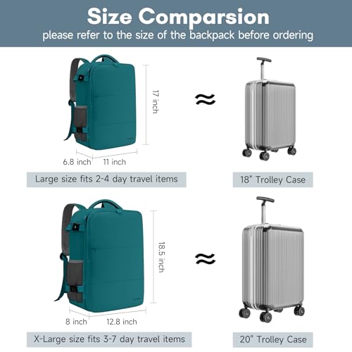 Image of Taygeer Laptop Backpack, Carry On Backpack with 17.3inch Laptop Compartment | Airline Approved TSA Friendly Backpacks for Nursing Doctor Business Travel, Travel Daypack for Work Essentials, Peacock Blue
