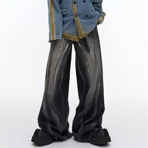 Men's Baggy Jeans Streetwear Personality Original Niche Design Wide Leg Denim Trousers3