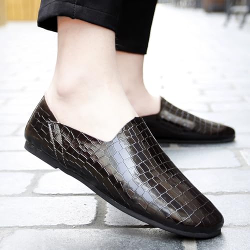 Dress Loafers Round Toe Weekend Suede Upper Cushioned Insole Slip On Leather Men2