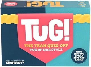TUG! Board Game: Exciting Family Party Game - Team Tug of War Quiz Game with Mini Rope and Arena  Immersive Board Games for Adults, Kids and Teens  New for 2022