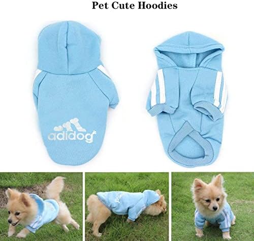 Dog Hoodies Clothes,Pet Puppy Cat Cotton Warm Hoodies Coat Sweater Small Dog Winter Clothes Pet Dog Warm Jacket Fashion Soft Cotton Puppy Outdoor Pullover Dog Vest