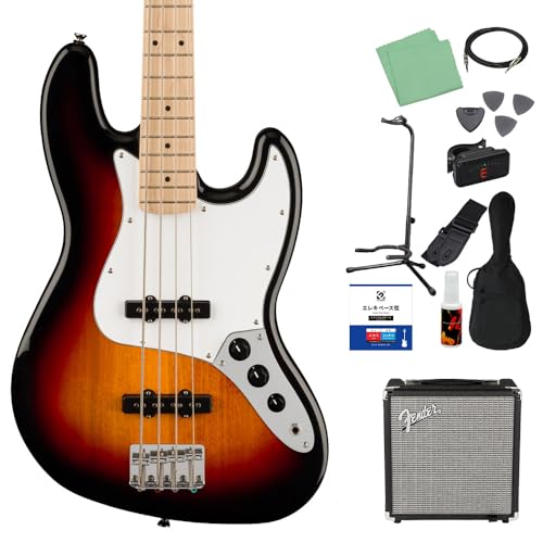 Squier by Fender Affinity Series Jazz Bass White Pickguard 3-Color Sunburst x[X S12_Zbg