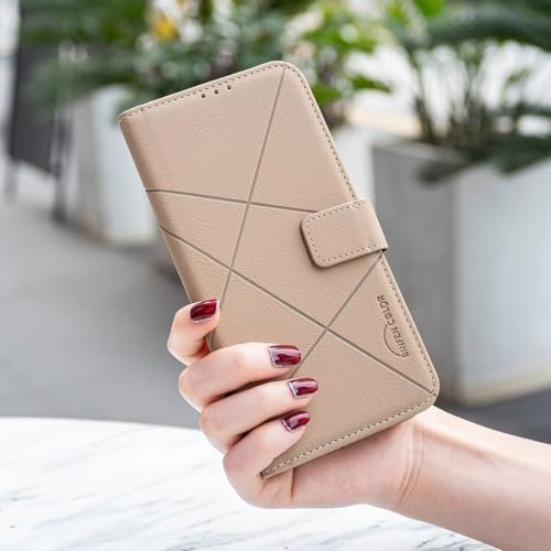 HAOFUGUI �Ή� Redmi Note14 4G �P�[�X, �蒠�^ Case Cover [RFID�u���b�L���O] �J�[�h���[�t�� �X�^���h�@�\, PU���U�[ ��������Phone Case-�x�[�W��