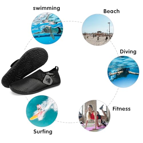 Image of Spesoul Womens and Mens Water Shoes Breathable Quick Dry Soft Barefoot Aqua Socks for Hiking Swim Beach Surf Yoga Sport
