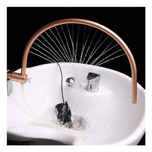 Japanese Head Spa, Head Hair Salon Water Circulation Waterfall Basin Attachment Rack, 180° Arc Design, 21 Water Outlet Holes, Massage Salon Equipment