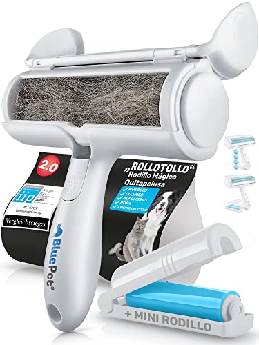 BluePet® Rodillo quitapelusas | Quita pelos Mascota | Lavable y R...