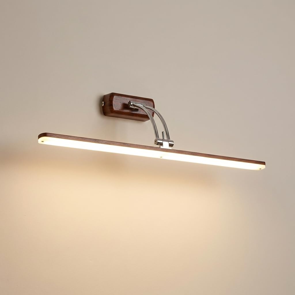 Proudome Wooden Frame Vanity Light for Bathroom & Dressing Area | Wall Mounted Mirror Light for Makeup & Grooming | Elegant Bathroom Lighting Fixture 2