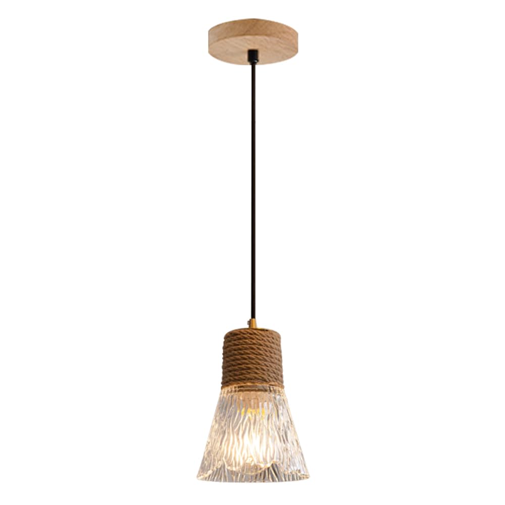 TTBDDDYH Nordic Industrial Style Hanging Lamp, E26 Light Source Glass Pendant Light, Flush Mount Ceiling Chandelier, Restaurant Kitchen Island Bedroom Decoration Light Fixtures