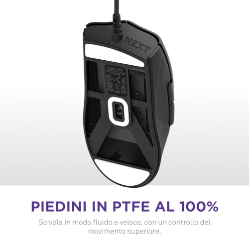 Lift 2 Ergo | Mouse gaming con cavo leggero ed ergonomico | Design leggero 61 g | Polling rate 8K | Switch ottici | Sensore ottico 26K DPI | Piedini 100% PTFE | Nero - Mouse gaming - Immagine 6