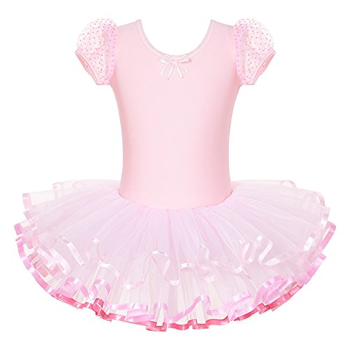 Buy BAOHULU Girls Leotards for Ballet Dance Tutu Dress Short Sleeve