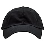 100% Baumwolle American Nadel Gewaschen Slouch Raglan Hat in Schwarz