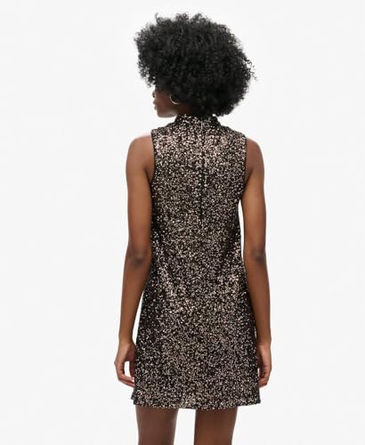 Robe trapèze courte sans manches à sequins femme Superdry - vue 5