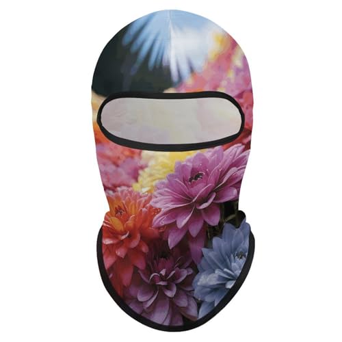 Balaclava de Flores Arcoíris con Protección Solar para Hombres y Mujeres, Máscara Respirable de Cabeza Completa para Senderismo, Ciclismo, Correr y Conducir miniatura 7