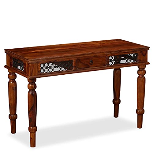Writing Table,Colonial Flair,Console Table,Side Table,Computer Home Office Desk, Solid Sheesham Wood 47.2"X19.7"X30" #TOP3