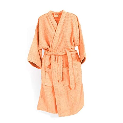 ROUPÃO DE BANHO ATOALHADO ADULTO 100% ALGODÃO SALMON Tam. GG