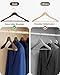 Verahaus Premium Wooden Hangers 6-Pack – Wide Shoulder Non-Slip Design for Coats, Jackets & Suits | 360° Rotating Closet Organizers | Durable & Space-Saving (Vintage Wood)