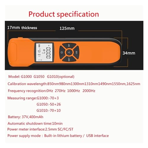 Compteur de puissance optique G10 rechargeable haute précision avec flash intégré - 7