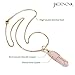 JADENOVA Full Wire Wrapped Energy Healing Crystal Gemstone Pendant Necklace 18