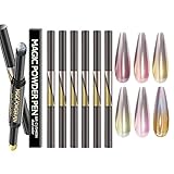 【Tolle Geschenkidee】 Das Nagelpuderstift-Set ist eine schöne, glänzende Nageldekoration für Frauen und Mädchen. Sie können es für Ihre Liebsten, Familien und Freunde vorbereiten, die gerne Nägel machen, wenn Geburtstag oder Feiertag vor der Tür stehen, und ihnen eine Überraschung bereiten können.