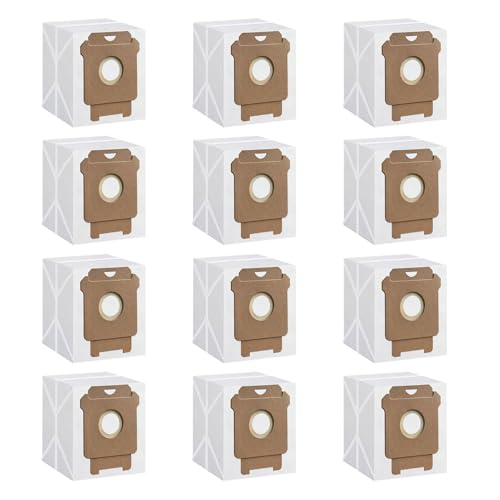 12 Pack Vacuum Bags for iRobot Roomba 104 Combo 105 Combo 105 Vac Plus 405 Combo Max 705 Vac Max 705 Combo Plus 504 Vac Plus 505 Combo Q0520 Combo 10 max i j s Series Robot Vacuum
