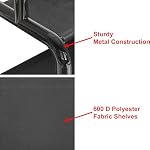 Simple Houseware 52-Inch Freestanding Closet Garment Rack with Storage Shelves and Coat/Hat Hooks, Black - Image 3