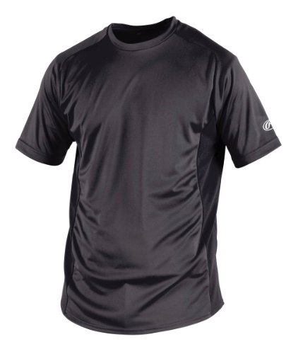 Rawlings Men's Short Sleeve Baselayer Shirt, Grey, XX-Large