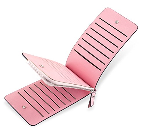 ABCWOO Womens Walllet RFID Blocking Bifold Multi Card Case Wallet with Zipper Pocket Ladies Purse - Black -