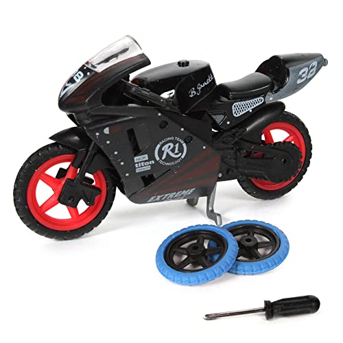TURBO CHALLENGE - Moto de Carreras - Fundido a Presión - 020044 - 1/64 - Vehículo de Ruedas Libres - Modelo Aleatorio - Metal - Juguete para Niños - Regalo - A partir de 3 años