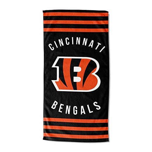 Northwest NFL Cincinnati Bengals Unisex-Adult Beach Towel, 30" x 60", Stripes