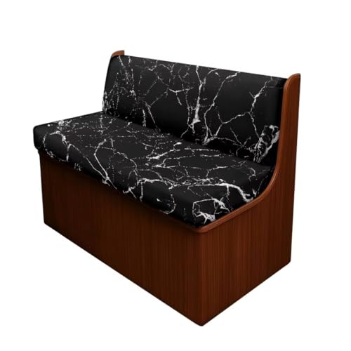 FUIALDOLG RV Sofa Split Seat Cover 2-Piece Set RV Sofa Seat Cover RV Sofa Pet-Friendly Cover Includes 1 Backrest Cover & 1 Bench Cover for RV Camper Car Bench Black Marble