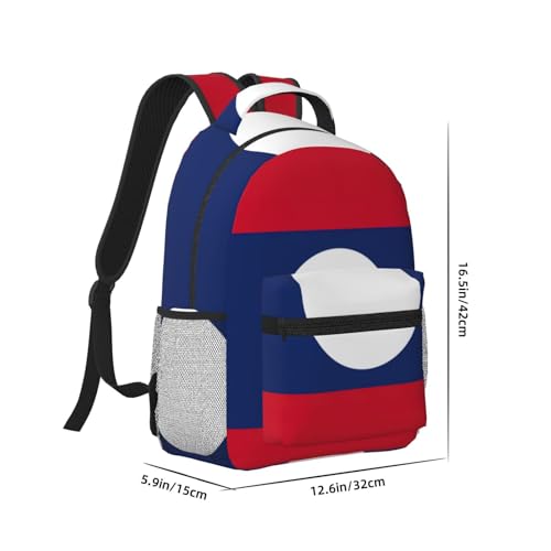 Sac à dos ordinateur portable drapeau du Laos cabine noir
