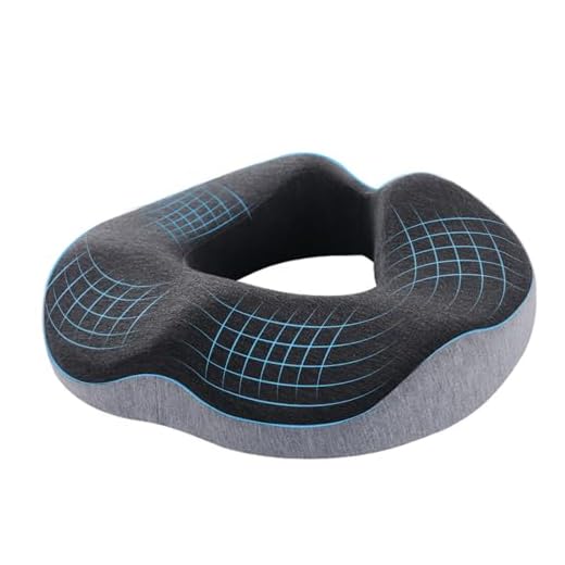 Tel Charme * Ergonomic Memory Foam Donut Cushion for Coccyx Pain, Hemorrhoids & Sciatica Relief - Orthopedic Ring Pillow for Office Chair, Wheelchair, Postpartum Recovery and Long Distance Driving